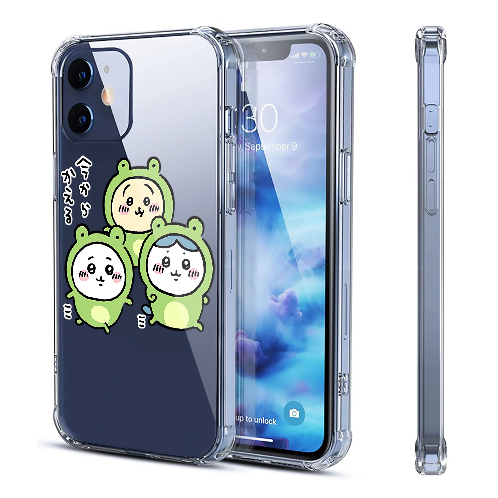 （画像用） ちいかわ ハチワレ Chii-kawa hachiware 【iPhone 12シリーズ対応】透明スマホケース（クリアソフトケース）